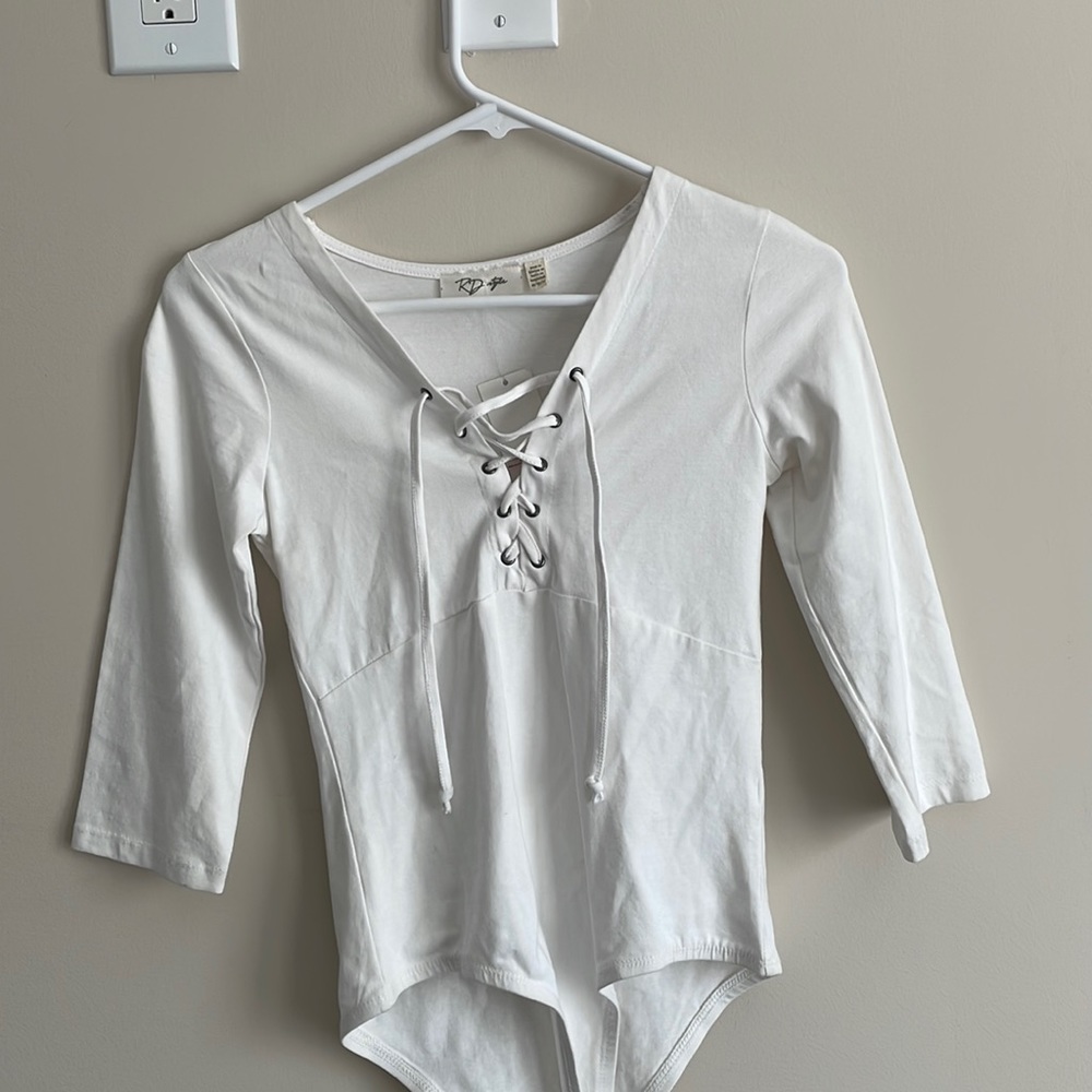 NWT Lace up bodysuit